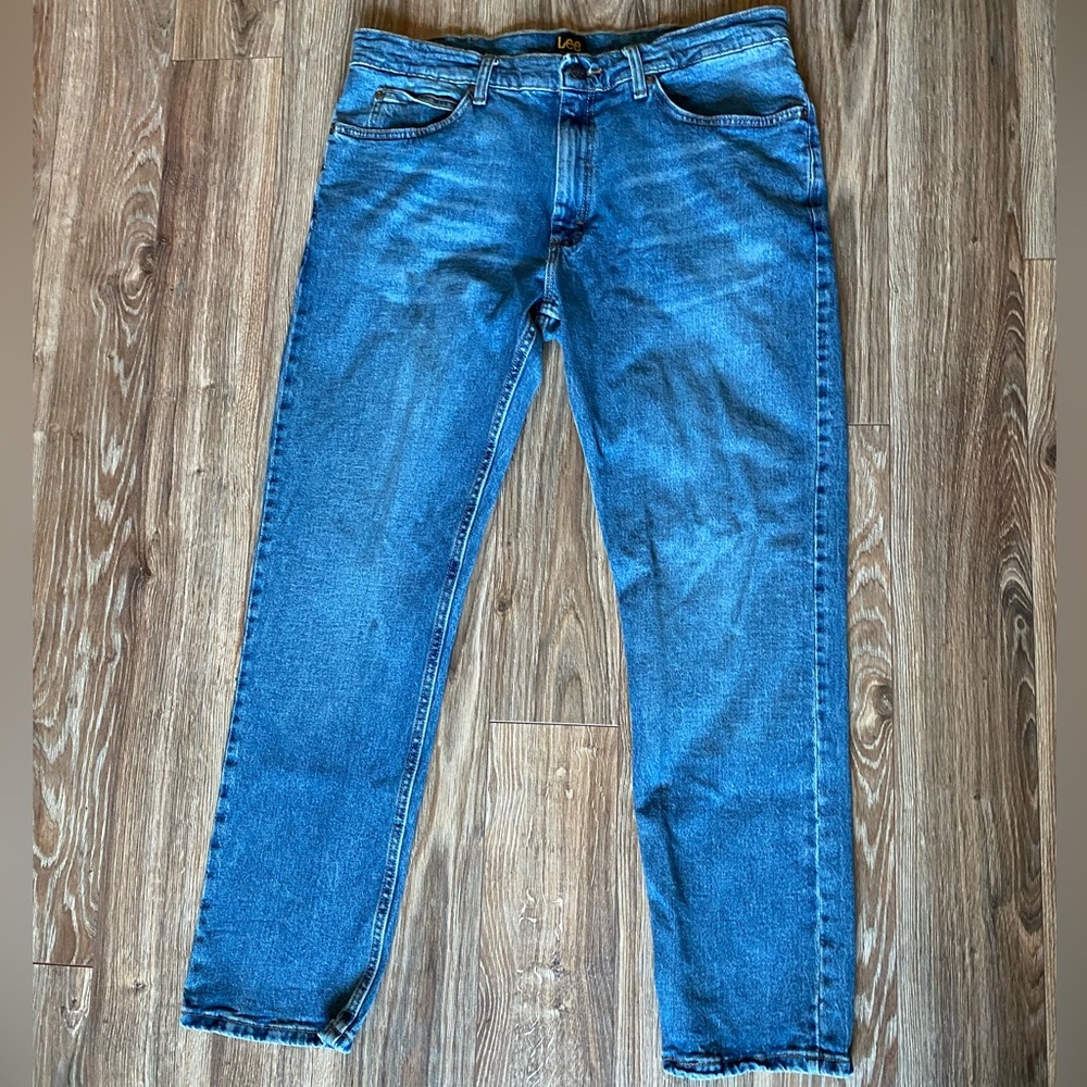 NWOT Lee Men’s Straight Blue Jeans - Picture 4 of 8